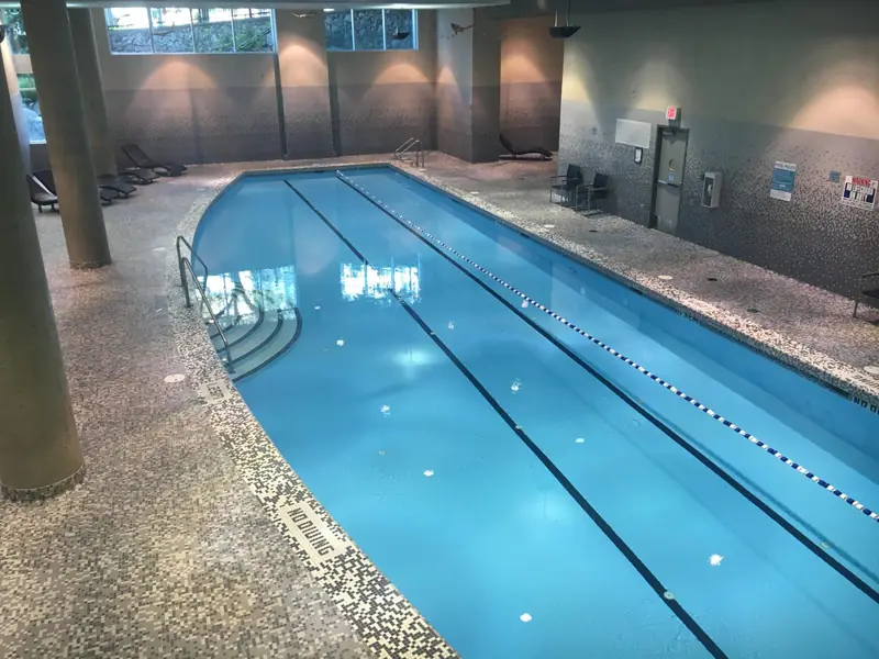 The 25-metre indoor lap pool